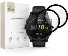 Tech-Protect Glass Flex+ 2-pack hibridinis stiklas skirtas Garmin Forerunner 225 / 255 Music – juodos spalvos