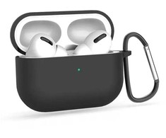 Tech-Protect Icon su karabinu AirPods Pro 1 / 2 – dėklas ausinėms juodos spalvos