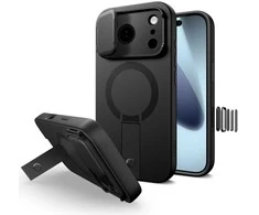 Tech-Protect Kevlar Aura MagSafe dėklas skirtas Apple iPhone 17 Pro – juodos spalvos