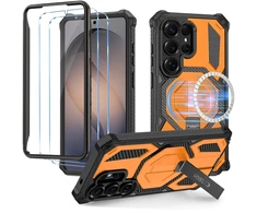 Tech-Protect MAGBLAST MAGSAFE + STIKLAS 2-PACK GALAXY S26 ULTRA JUODA/ORANŽINĖ