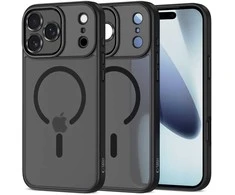 Tech-Protect MagCam MagSafe dėklas skirtas Apple iPhone 17 Pro – matinis juodos spalvos