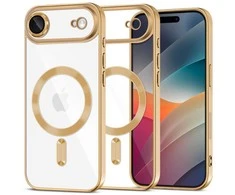Tech-Protect MagFlex MagSafe dėklas skirtas Apple iPhone 17 Air – skaidrus aukso spalvos