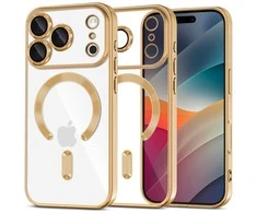 „Tech-Protect MagFlex MagSafe“ dėklas, skirtas „iPhone 17 Pro Max“ – permatomo aukso spalvos