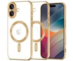 Tech-Protect MagFlex MagSafe dėklas skirtas Apple iPhone 17 – skaidrus aukso spalvos