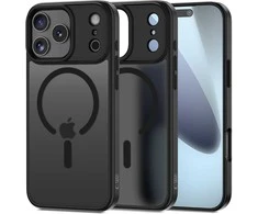 Tech-Protect MagMat MagSafe dėklas skirtas Apple iPhone 17 Pro Max – matinis juodos spalvos