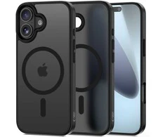 „Tech-Protect MagMat MagSafe“ dėklas, skirtas „iPhone 17“ – matinis juodas