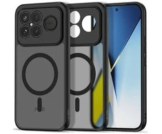 Tech-Protect MagMat MagSafe dėklas telefonui Xiaomi Poco F8 Ultra matinės juodos spalvos