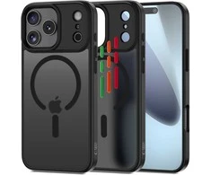 Tech-Protect MagMat XT 4-set MagSafe dėklas skirtas Apple iPhone 17 Pro Max – matinis juodos spalvos