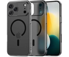 „Tech-Protect MagSlim MagSafe“ dėklas, skirtas „iPhone 17 Pro“ – matinis juodas