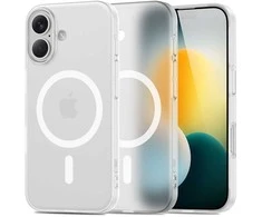 „Tech-Protect MagSlim MagSafe“ dėklas, skirtas „iPhone 17“ – matinės baltos spalvos