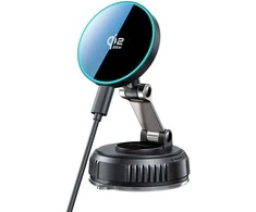 Tech-Protect mm25W-V8 QI2.2 Magnetic MagSafe WINDSHIELD & DASHBOARD automobilinis telefono laikiklis belaidis įkroviklis 25W juodos spalvos