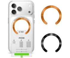 Tech-Protect MMP-210 magnetic MagSafe Ring 2-pack juoda & cosmic oranžinis