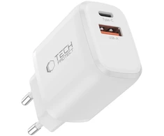 TECH-PROTECT NCA65W-GAN 2 PRIEVADŲ TINKLO ĮKROVIKLIS PD 65W / QC3.0 Baltas