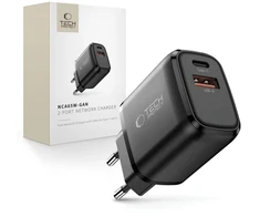TECH-PROTECT NCA65W-GAN 2 PRIEVADŲ TINKLO ĮKROVIKLIS PD 65W / QC3.0 Juodas