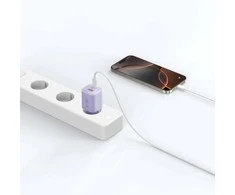 Tech-Protect NCM33 PD 33W QC3.0 USB-C / USB-C sieninis įkroviklis - Violetinė