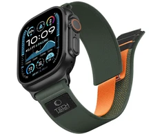 Tech-Protect NYLON ELITE Watch 8 / 9 / 10 / 11 / 12 / SE / ULTRA (44 / 45 / 46 / 49 MM) ŽALIAS/ORANŽINIS