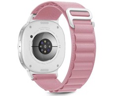 Tech-Protect Nylon Stripe apyrankė skirta Samsung Galaxy Watch 40/44/46 mm – rožinės spalvos
