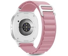 Tech-Protect Nylon Stripe apyrankė skirta Samsung Galaxy Watch 40/44/46 mm – rožinės spalvos