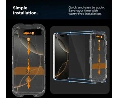 „Tech-Protect Quick Set+“ 2 grūdinto stiklo pakuotė, skirta „iPhone 17 Pro Max“ - juodas