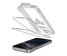 „Tech-Protect Quick Set+“ 2 grūdinto stiklo pakuotė, skirta „iPhone 17 Pro“ - juodas