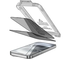 „Tech-Protect Quick Set Spy+“ privatumo stiklų, skirtų „iPhone 15“ / „16“, 2 vnt. pakuotėje