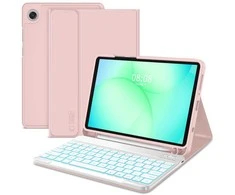 Tech-Protect SC Pen dėklas skirtas Samsung Galaxy Tab A9 / A11 8.7 X110 / X115 / X133 / X135 – rožinės spalvos