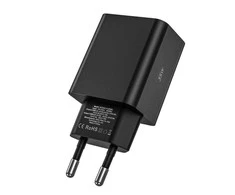 Tech Protect Sieninis įkroviklis 2x USB-C PD 35W + Cable USB-C – USB-C baltos spalvos