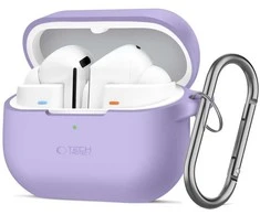 Tech-Protect Silicone Hook dėklas skirtas Samsung Galaxy Buds 3 / 3 FE / 3 Pro – violetinės spalvos