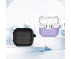 Tech-Protect Silicone Hook dėklas skirtas Samsung Galaxy Buds 3 / 3 FE / 3 Pro – violetinės spalvos