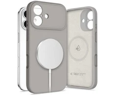 „Tech-Protect Silicone Magsafe iPhone 17“ apsauginis dėklas, akmens pilkas