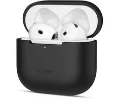 Tech-Protect Silicone dėklas skirtas Apple AirPods 4 – juodos spalvos