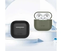 Tech-Protect Silicone dėklas skirtas Apple AirPods 4 – juodos spalvos