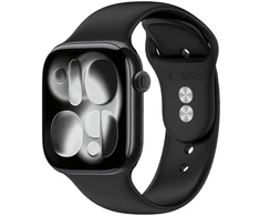 Tech-Protect SILIKONINIS DIRŽELIS WATCH 8 / 9 / 10 / 11 / 12 / SE / ULTRA (44 / 45 / 46 / 49 MM) Juodas