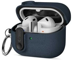 Tech-Protect Slim Hook dėklas ausinėms Samsung Galaxy Buds 3 / 3 FE / 3 Pro mėlynos spalvos