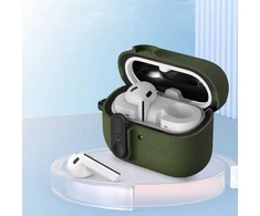 Tech-Protect Slim Hook dėklas ausinėms Samsung Galaxy Buds 3 / 3 FE / 3 Pro alyvuogių žalios spalvos