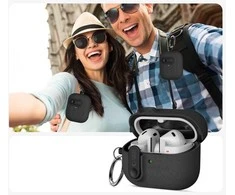 Tech-Protect Slim Hook dėklas ausinėms Samsung Galaxy Buds 3 / 3 FE / 3 Pro juodos spalvos