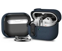 Tech-Protect Slim Hook dėklas ausinėms Samsung Galaxy Buds 3 / 3 FE / 3 Pro mėlynos spalvos