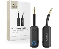 Tech-Protect ULTRABOOST AU02 GARSO ADAPTERIS AUX BLUETOOTH 5.4 Juodas