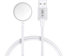 Tech-Protect UltraBoost USB-A belaidis įkroviklis skirtas Apple Watch 1m – baltos spalvos