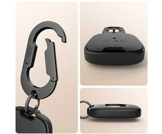 Tech-Protect Velar dėklas skirtas Apple AirTag 1 / 2 – juodos spalvos