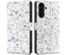 Tech-Protect Wallet dėklas skirtas Samsung Galaxy A26 5G / A17 4G / 5G – Daisies with Leaves