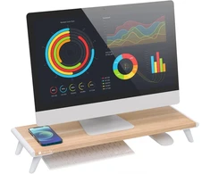 Techly ICA-MS 389 monitoriaus laikiklis arba stovas Stalas Balta, Medis