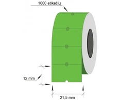 Technoinform Kainų etiketės 21,5×12, stačiakampės, 1000vnt, žalios spalvos