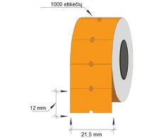 Technoinform Kainų etiketės 21,5×12, stačiakampės, 1000vnt, oranžinės spalvos