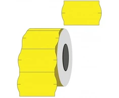 Technoinform Kainų etiketės 26x16mm, banguotos, 1000vnt, geltonos spalvos