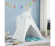 Teepee palapinė Balta 120 x 120 x 150 cm Audinys ir plastikas