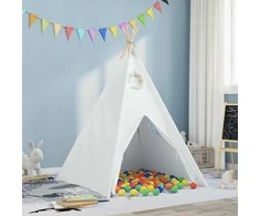 Teepee palapinė Balta 120 x 120 x 150 cm Audinys ir plastikas
