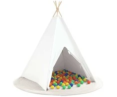 Teepee palapinė Balta 120 x 120 x 150 cm Audinys ir plastikas