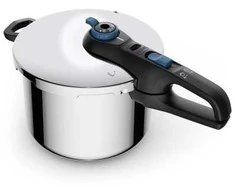 Greitpuodis TEFAL SECURE TRENDY 6L + nerūdijančio plieno krepšelis