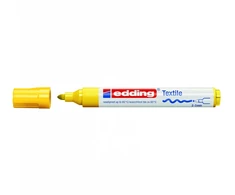 Tekstilės žymeklis Edding 4500, apvaliu galiuku, 2-3mm, geltonos spalvos
